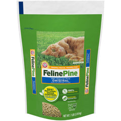 Feline Pine Original Litter Bag demonstrates natural pine odor control for a fresher room.