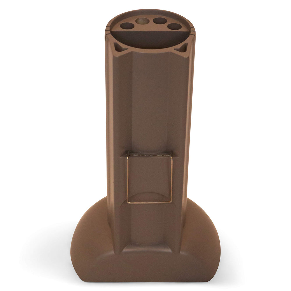 Feline Ruff wand holder standing alone on shelf for quick access.