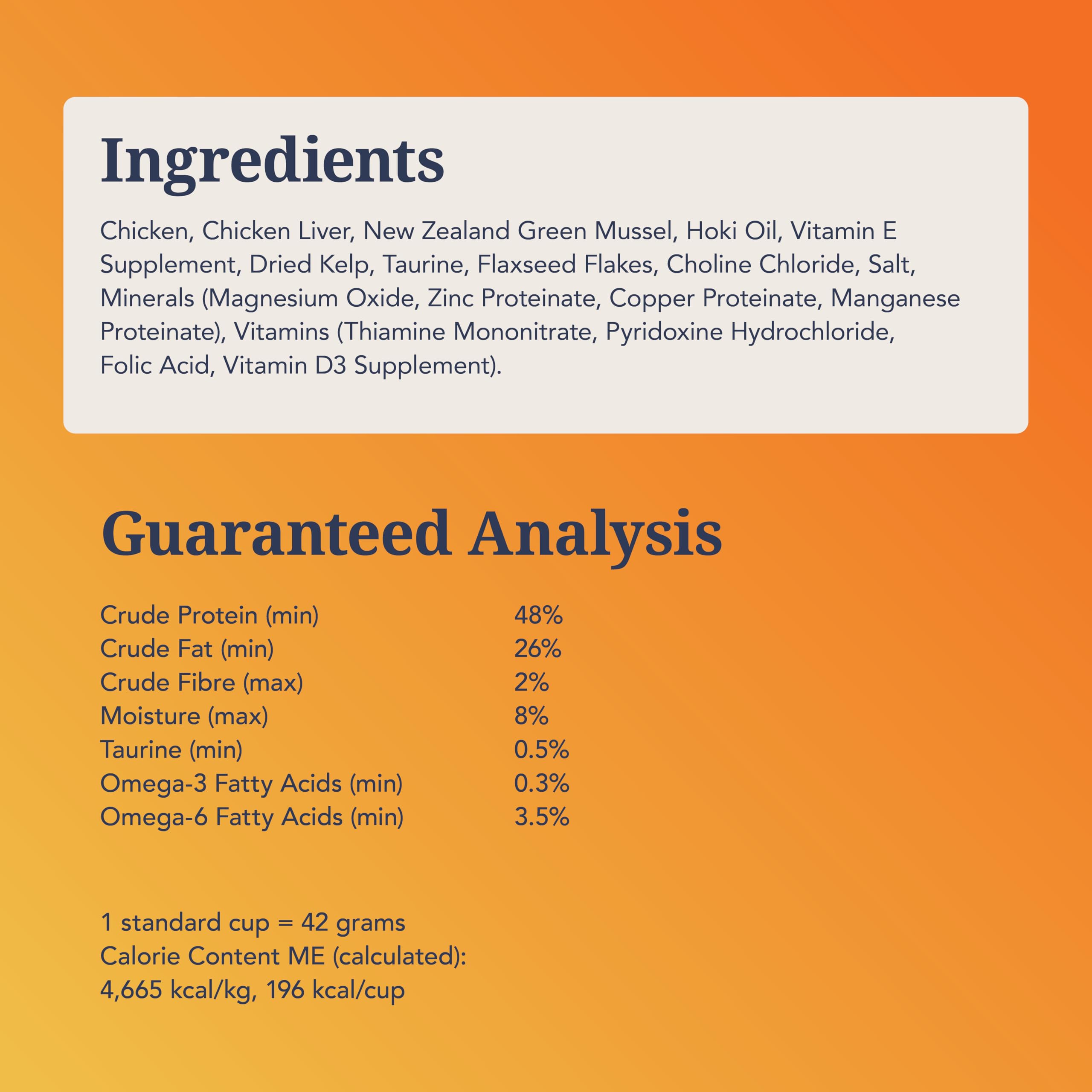 Feline Natural taurine-rich nutrition emphasizes bioavailable protein for cat vitality