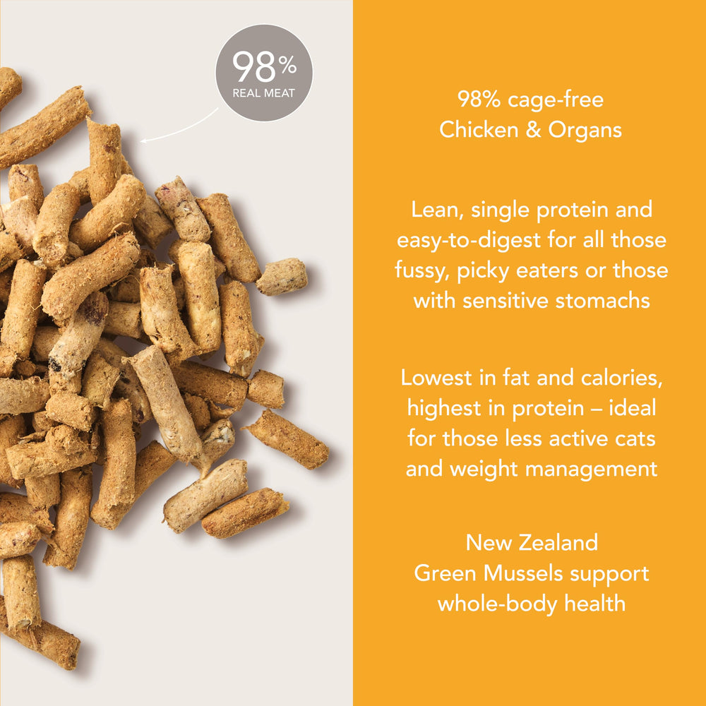 Feline Natural whole-prey protein sources feature grass-fed lamb and green-lipped mussels