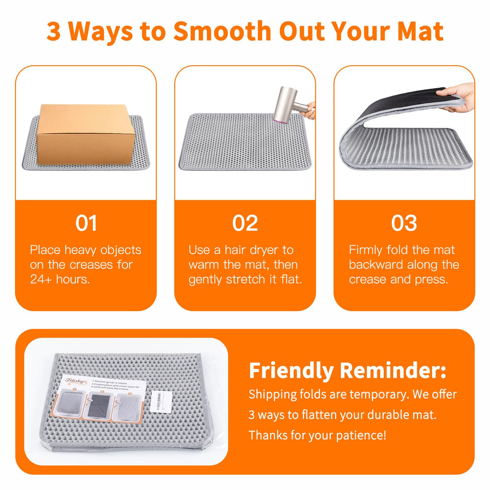 Feliskyn cat litter mat apartment-friendly fit for small spaces