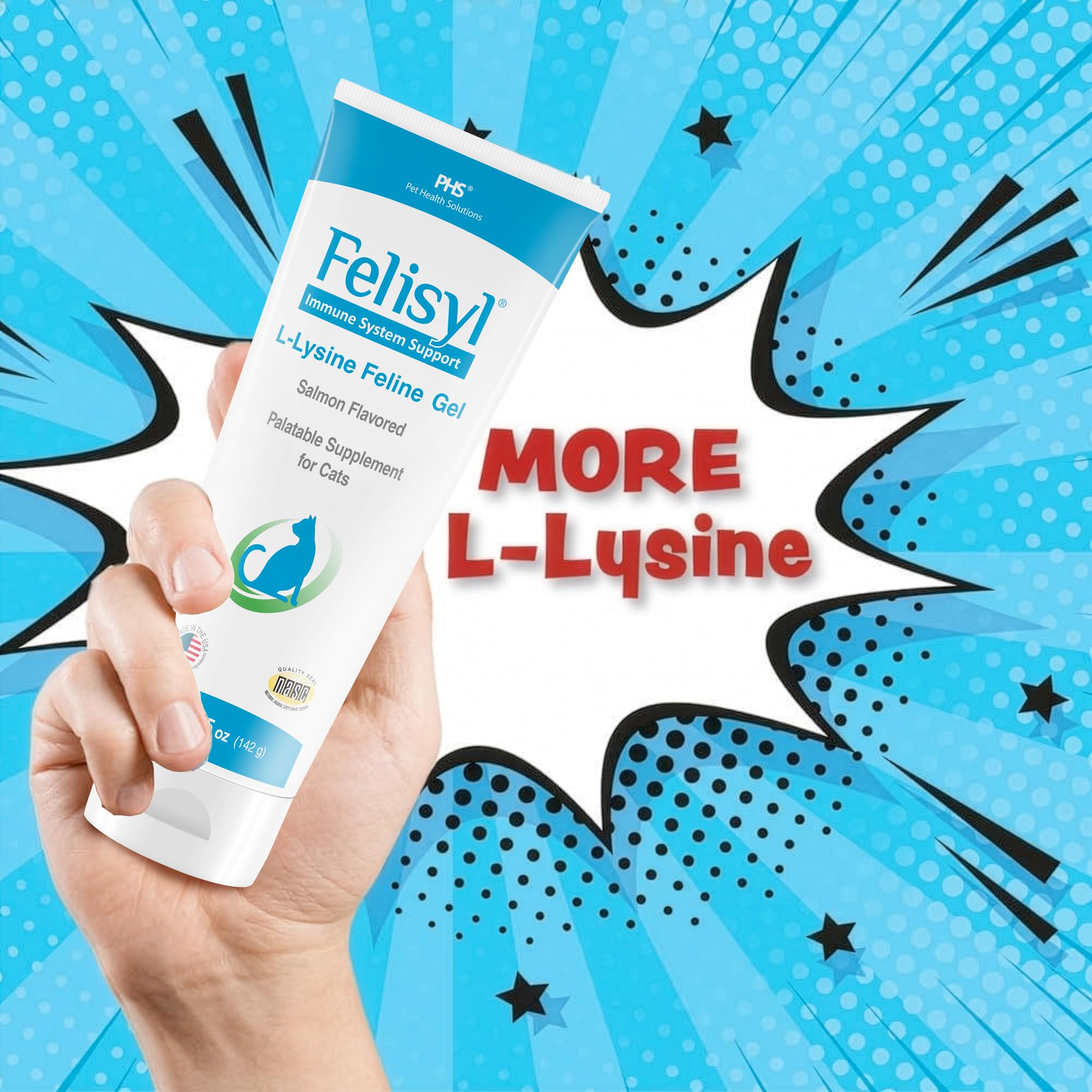 Felisyl respiratory-support scene with a calm, relaxed cat.