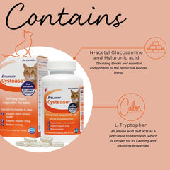 Feliway Cystease l tryptophan calm emphasizes calming potential
