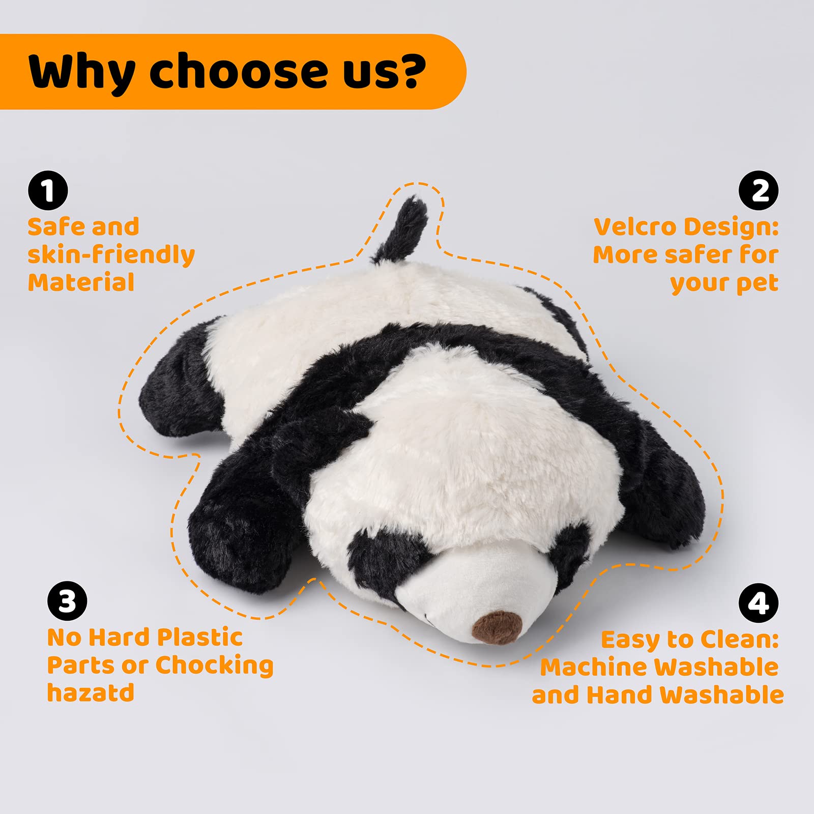 Felixmuc Heartbeat Puppy Toy in crate scene for comforting crate training.