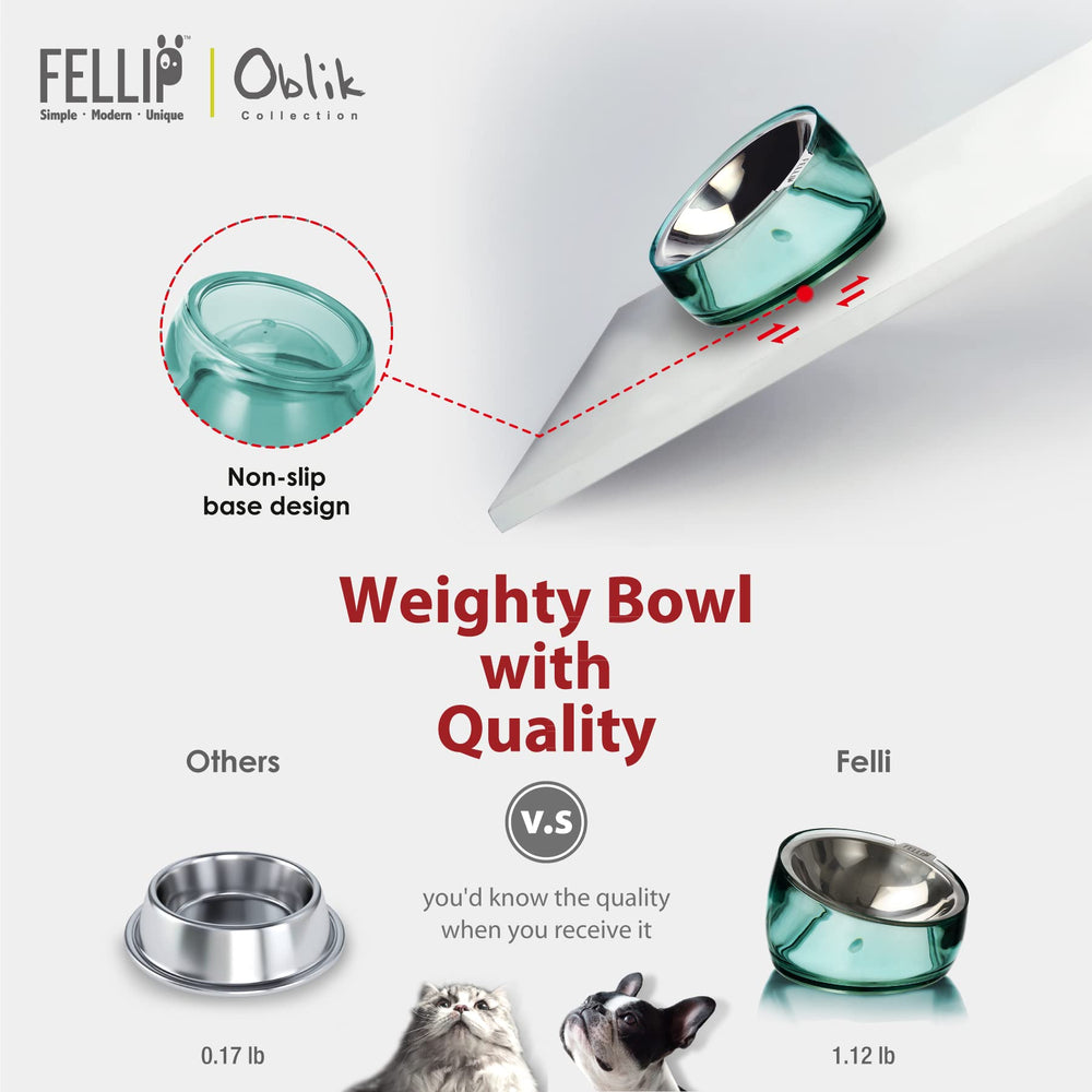 Felli Oblik durable acrylic base with gem-like modern look.