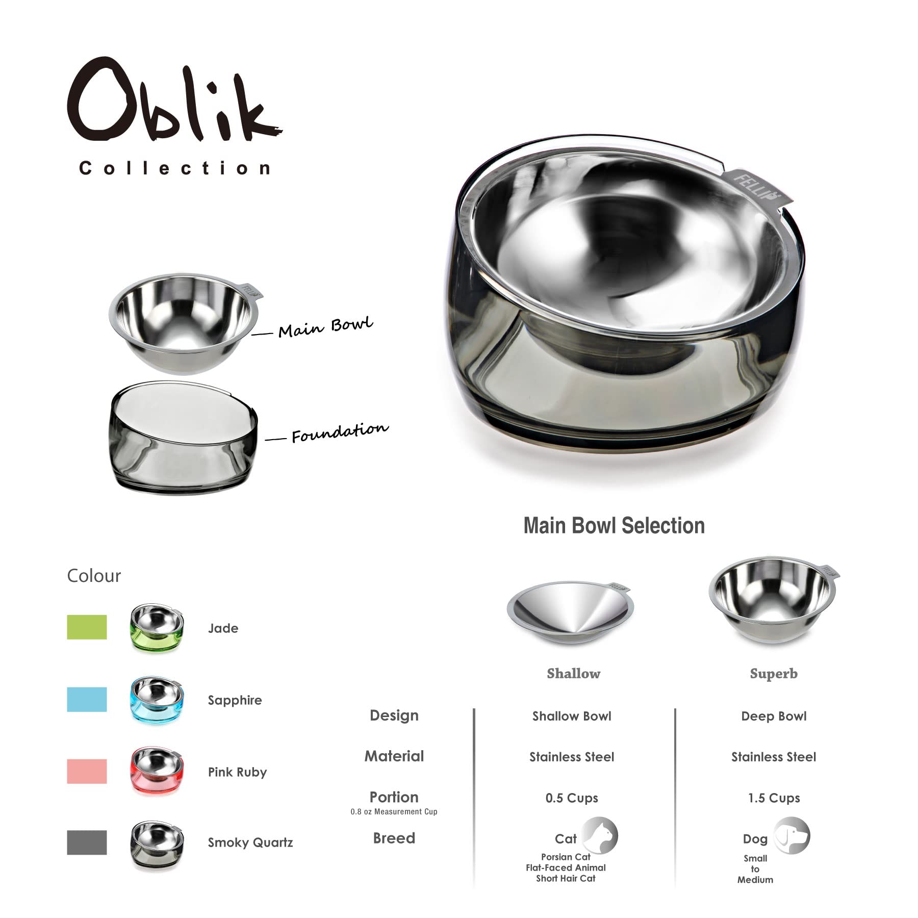 Felli Oblik elevated bowl makes a thoughtful gift for pet owners.