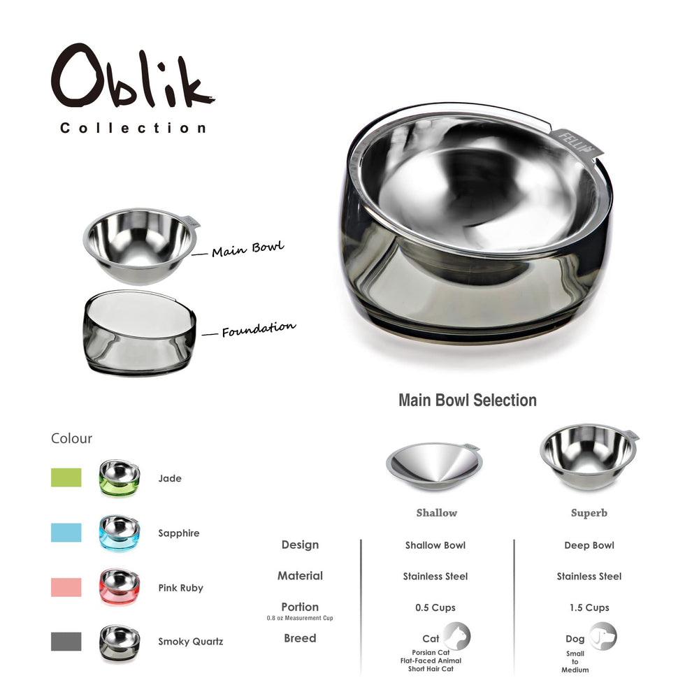 Felli Oblik elevated bowl makes a thoughtful gift for pet owners.