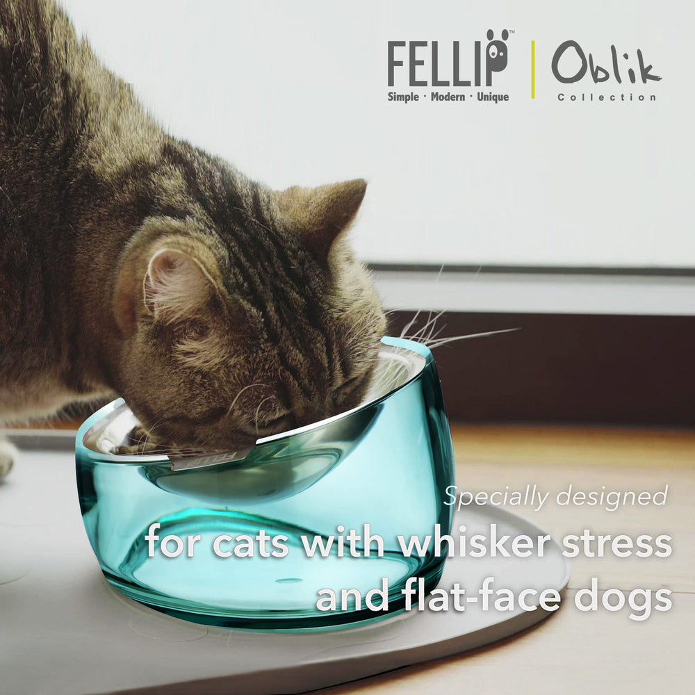 Felli Oblik removable stainless steel dish simplifies cleaning and replacements.