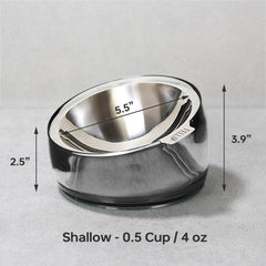 Felli Oblik 15-degree tilted bowl eases spine pressure and supports comfortable meals