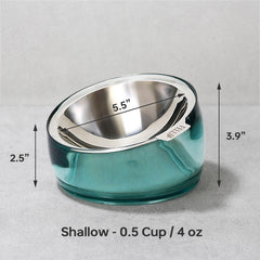 Felli Oblik under-bowl storage for ice or warm water.