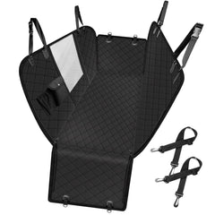 Femuar dog car seat cover waterproof material guards seats against spills and mud.