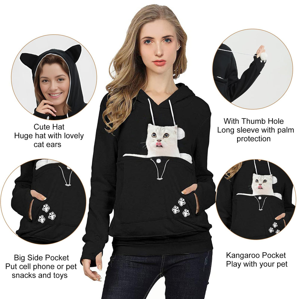 Fenben Cat ears detail on hoodie adds playful, eye-catching design