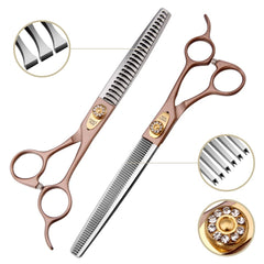 Fenice Peak curved scissors close-up for ergonomic trimming control