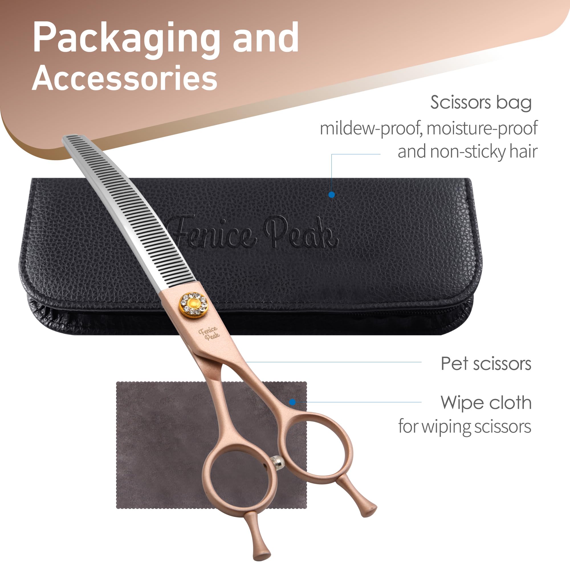 Fenice Peak curved thinner 7in rose-gold visual-6 low-noise smooth motion during grooming
