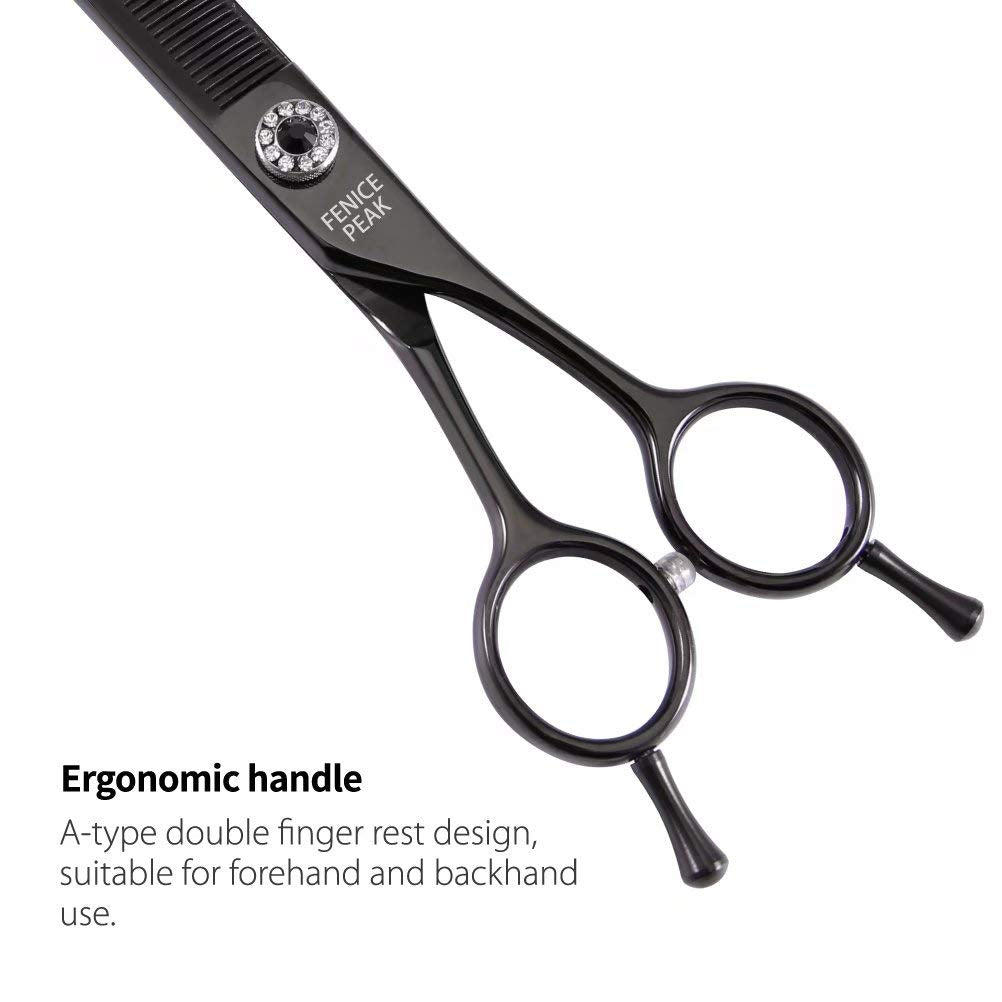 Fenice Peak curved thinning blades close-up smooth, controlled cuts