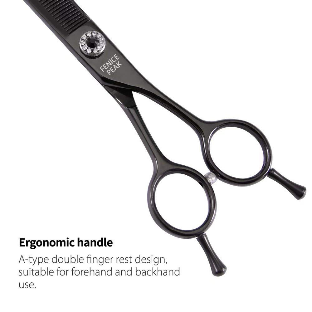 Fenice Peak curved thinning blades close-up smooth, controlled cuts