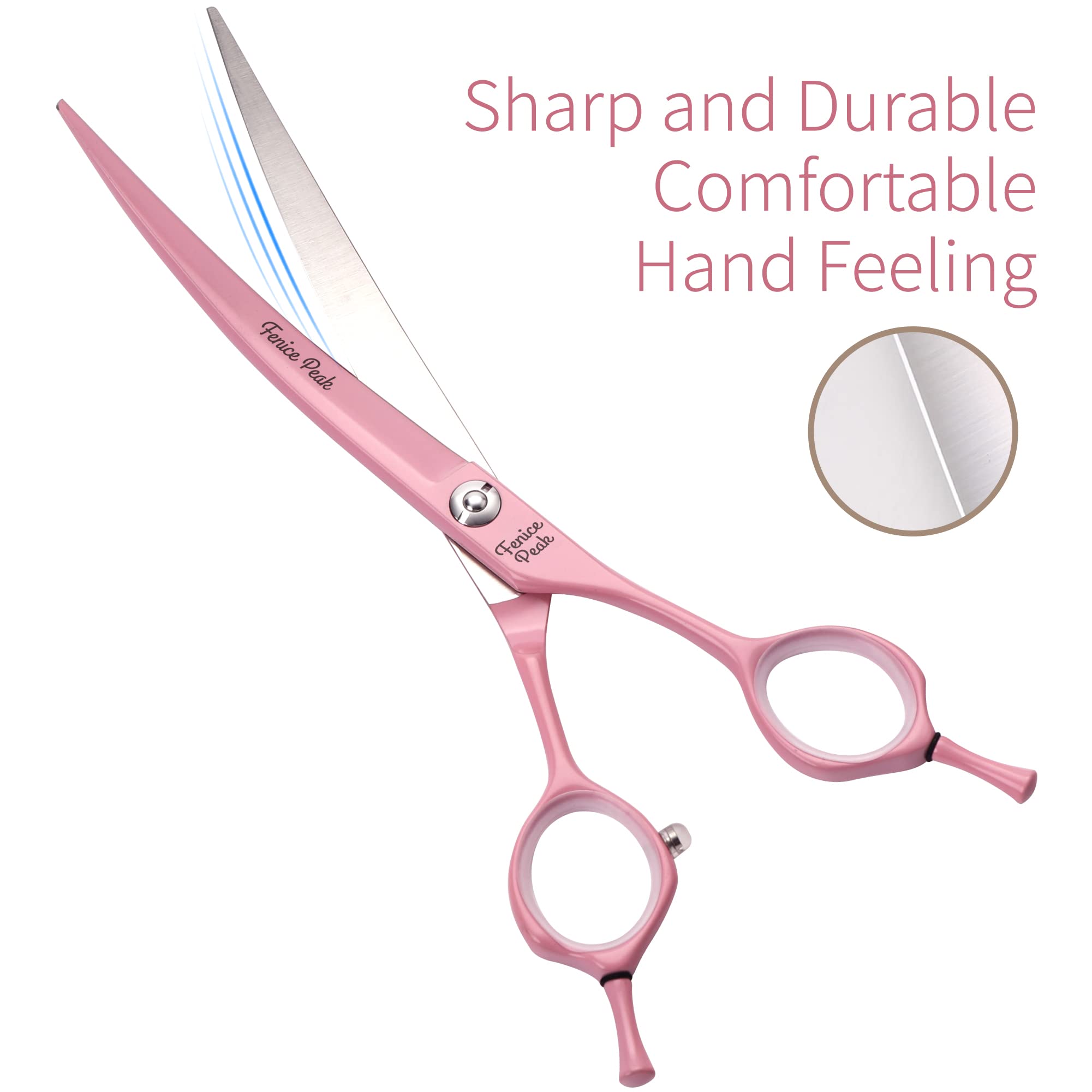 Fenice Peak silent dog grooming scissors reduce noise for calmer pets.
