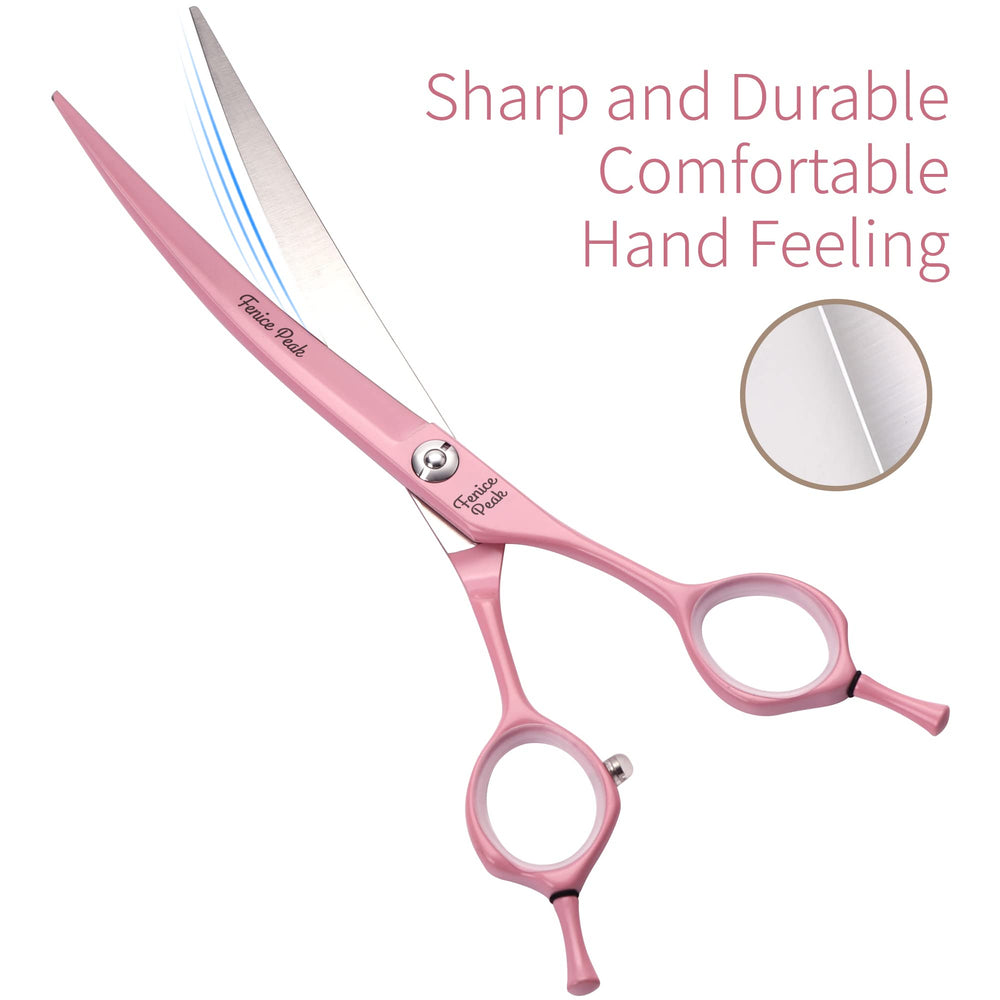 Fenice Peak silent dog grooming scissors reduce noise for calmer pets.