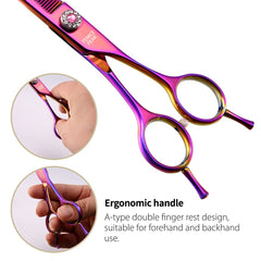 Fenice Peak thinning scissors precision cut highlighting fine texture control for blended coats