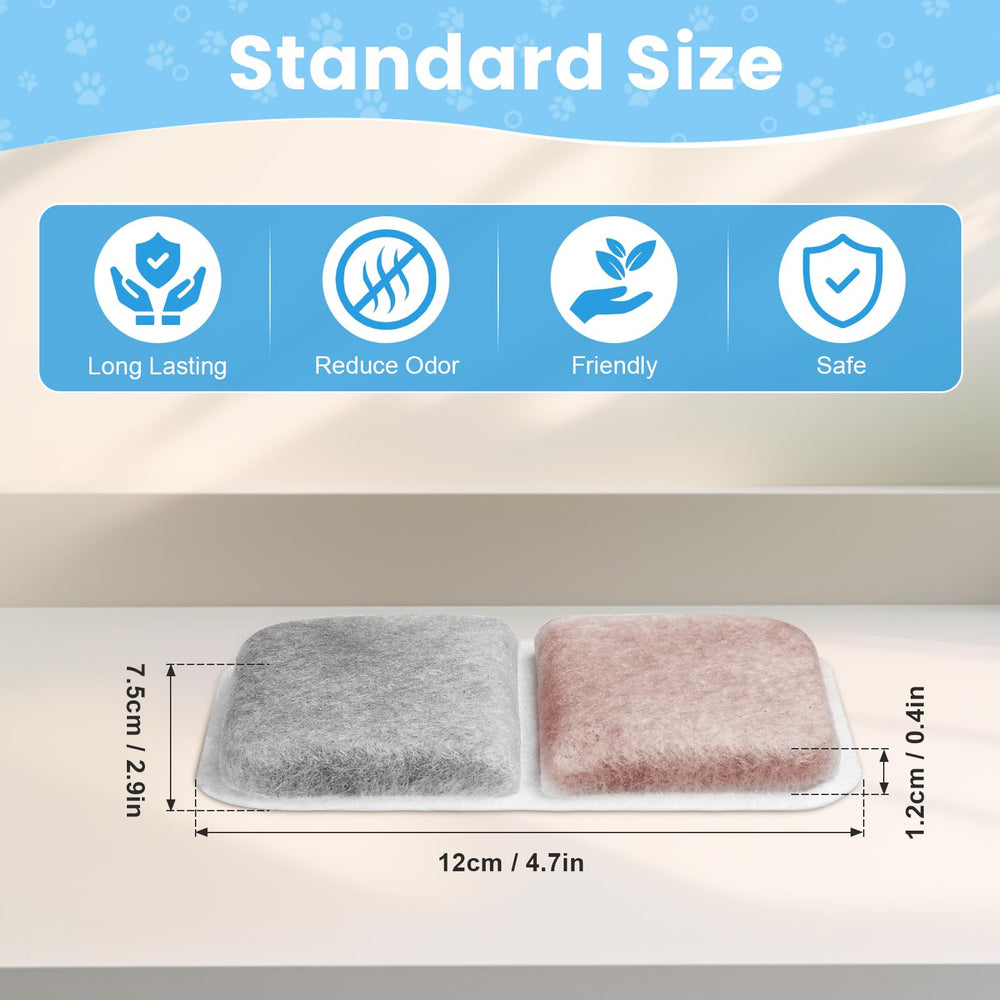 Fenkabs catit air purifier pad image highlights dual media filtration for cleaner air.