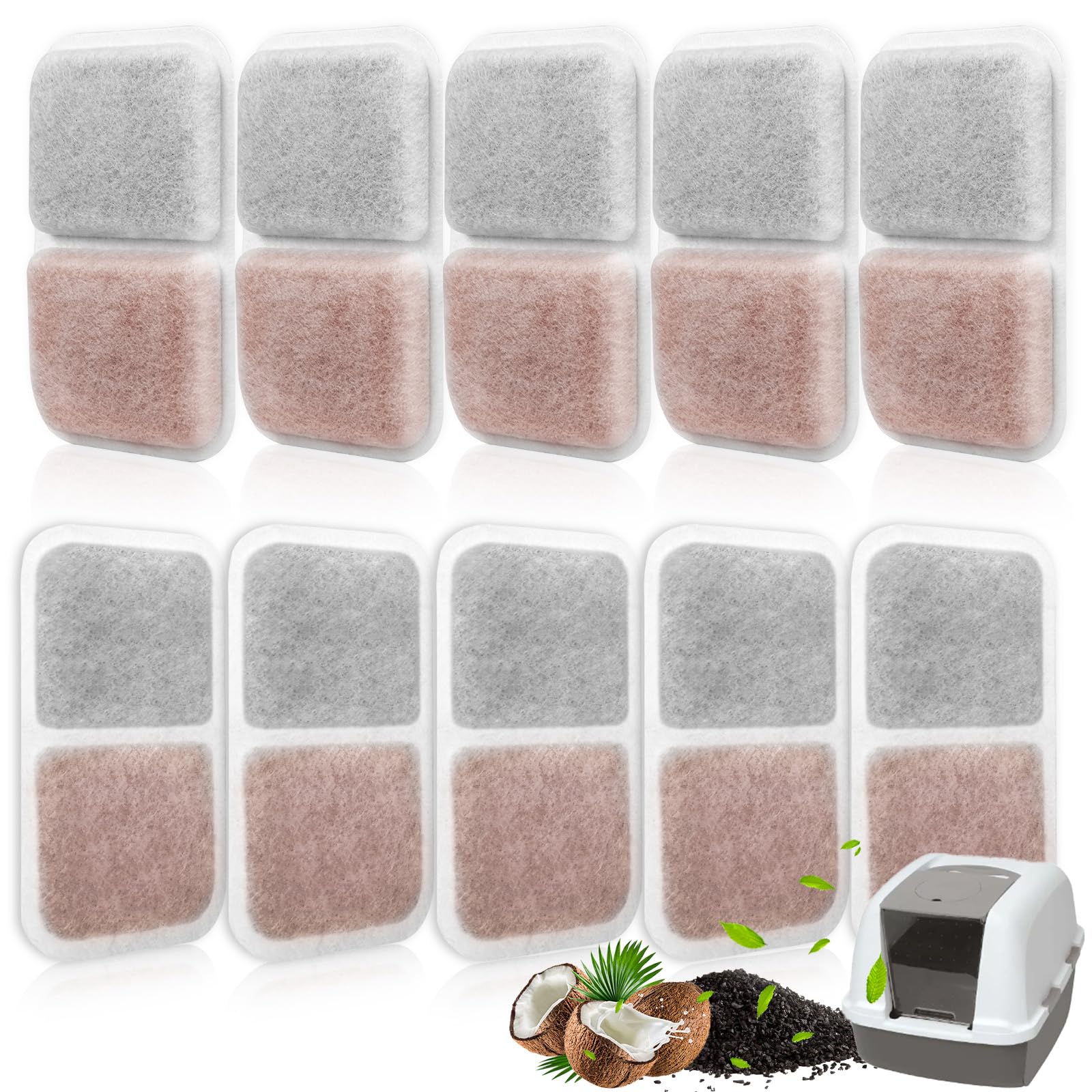 Fenkabs catit jumbo airsift filter ready for quick replacement and fresher litter area.