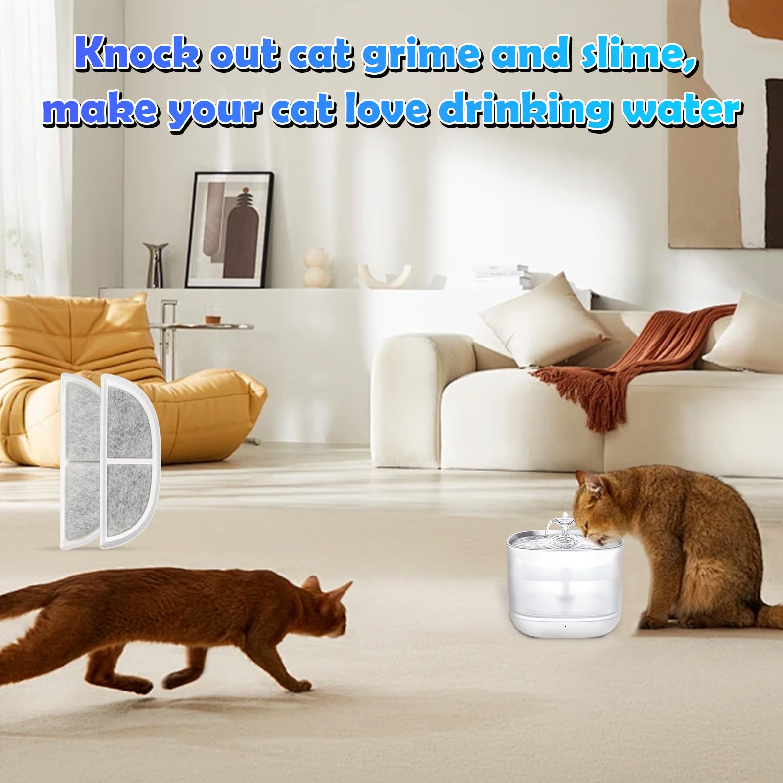 Fenkabs replacement every 2-4 weeks supports clean water.