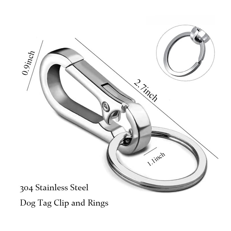 Fenmor dog-tag-clip demonstrates quick-clip action for fast ID tag changes on pets.