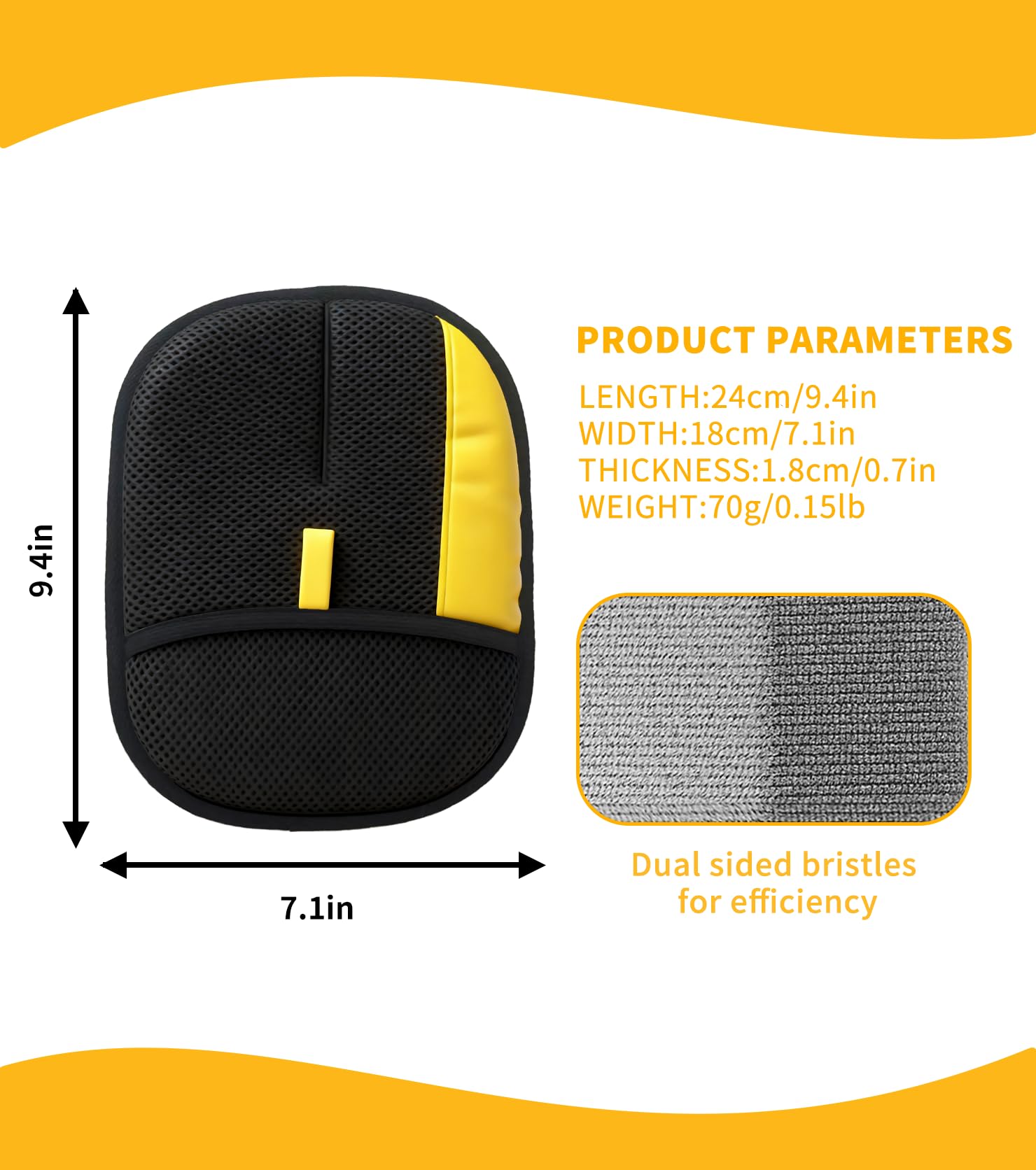 FENNIDICE pet hair glove demonstrates static adsorption lifting hair from fabric.