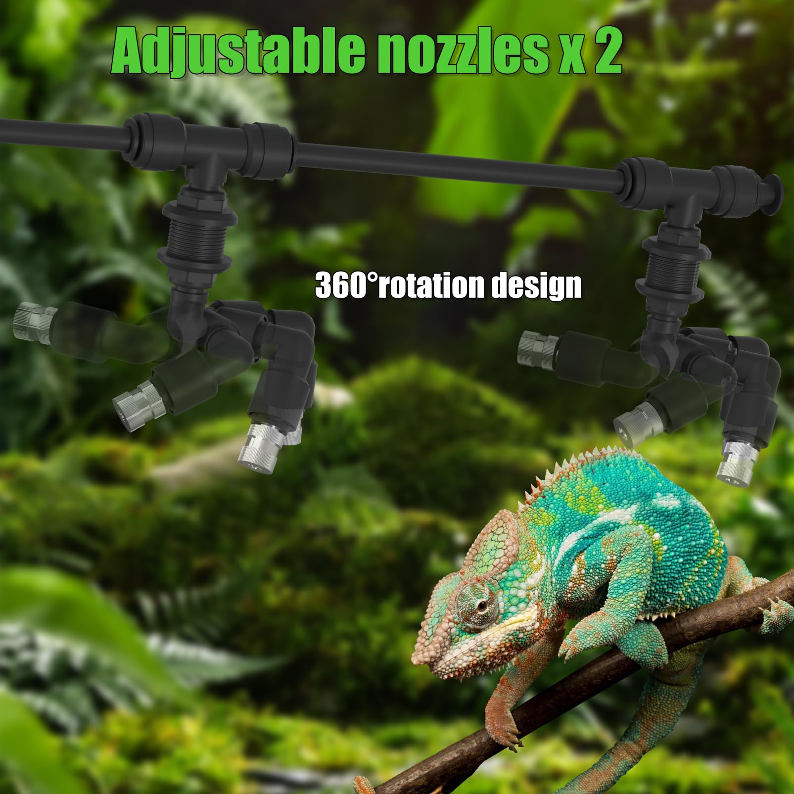 Fenocran reptile mister system leak-proof connections for safer enclosure operation