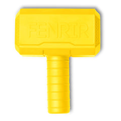 Fenrir Hammer dog chew toy yellow large front shot boosts chewing engagement and mental stimulation.