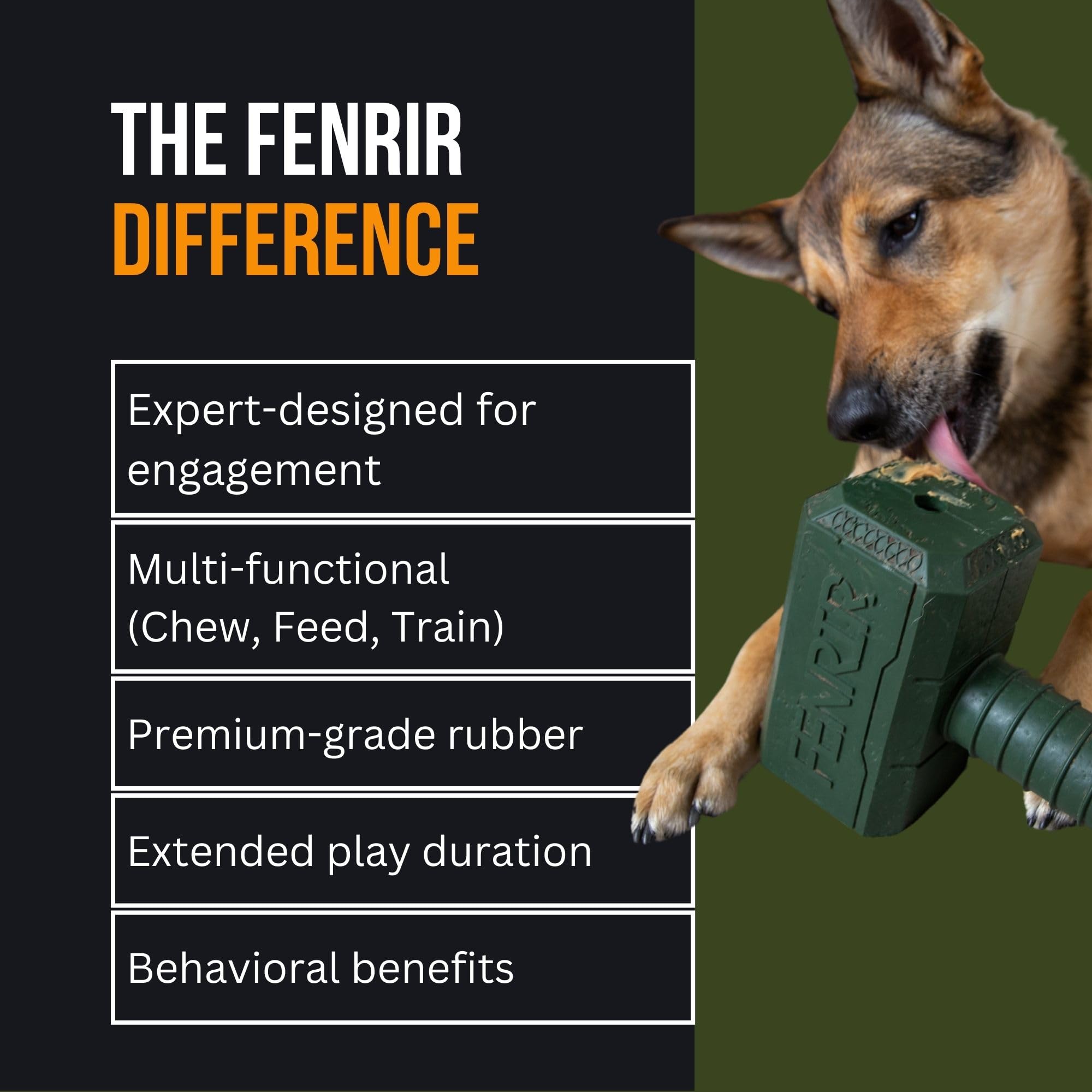 Fenrir Hammer fetch-tug design supports active bonding and exercise through games of fetch.