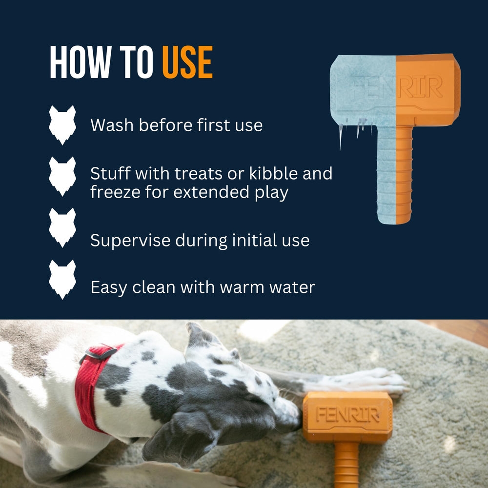 Fenrir Hammer freeze-treat use prolongs mental engagement and adds cooling relief.