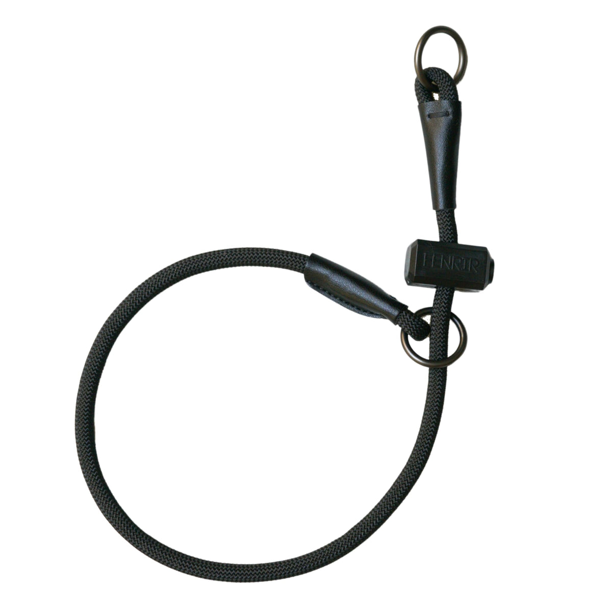 Fenrir slip collar black large close-up shows sturdy o-rings for reliable training.