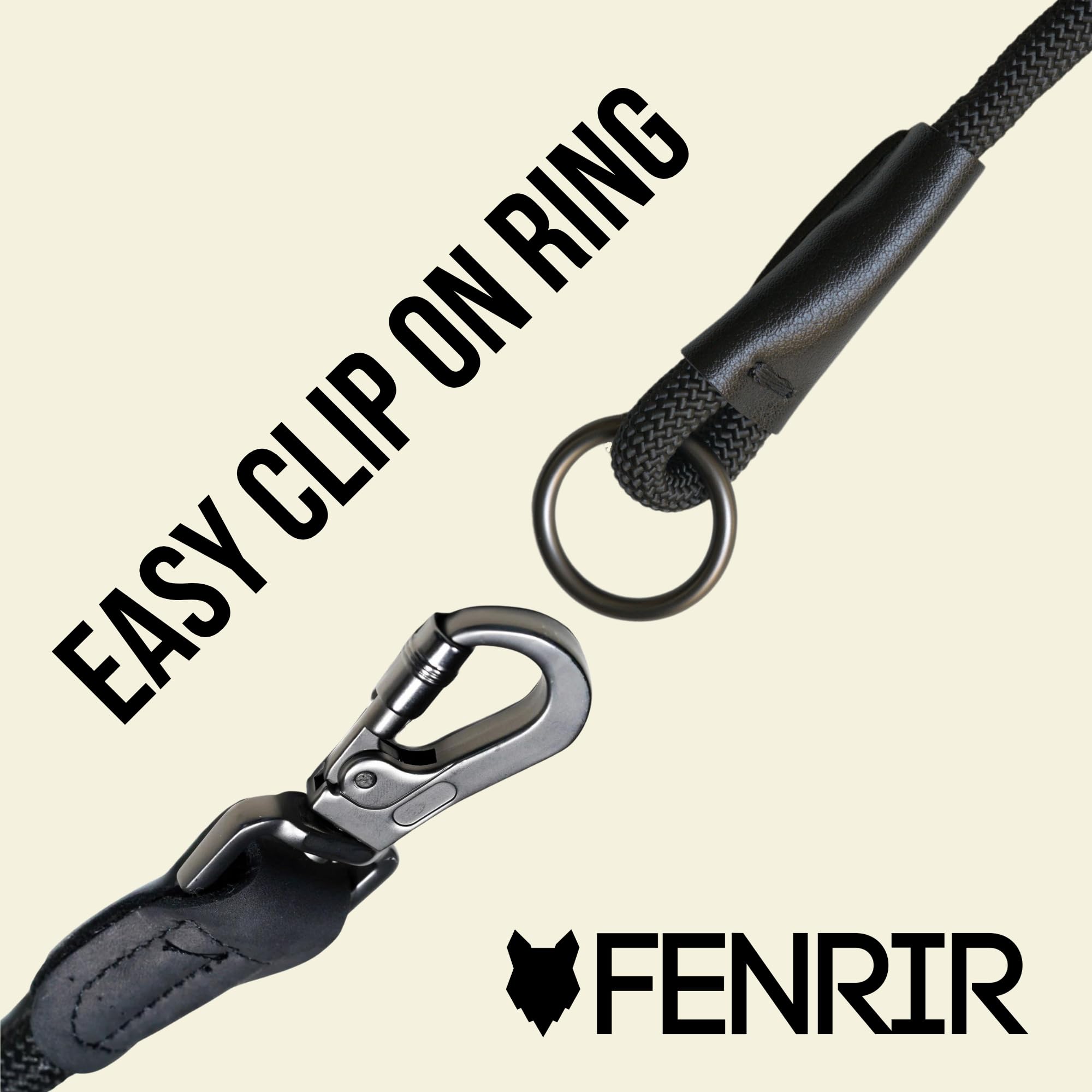 Fenrir slip collar durability with 3mm nylon and steel rings noted.