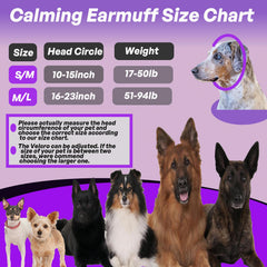 Fenyotech dog ear muffs side view provide noise relief for thunderstorms