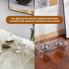 Feoyoho stainless steel bowls close-up emphasizing durable, hygienic feeding option