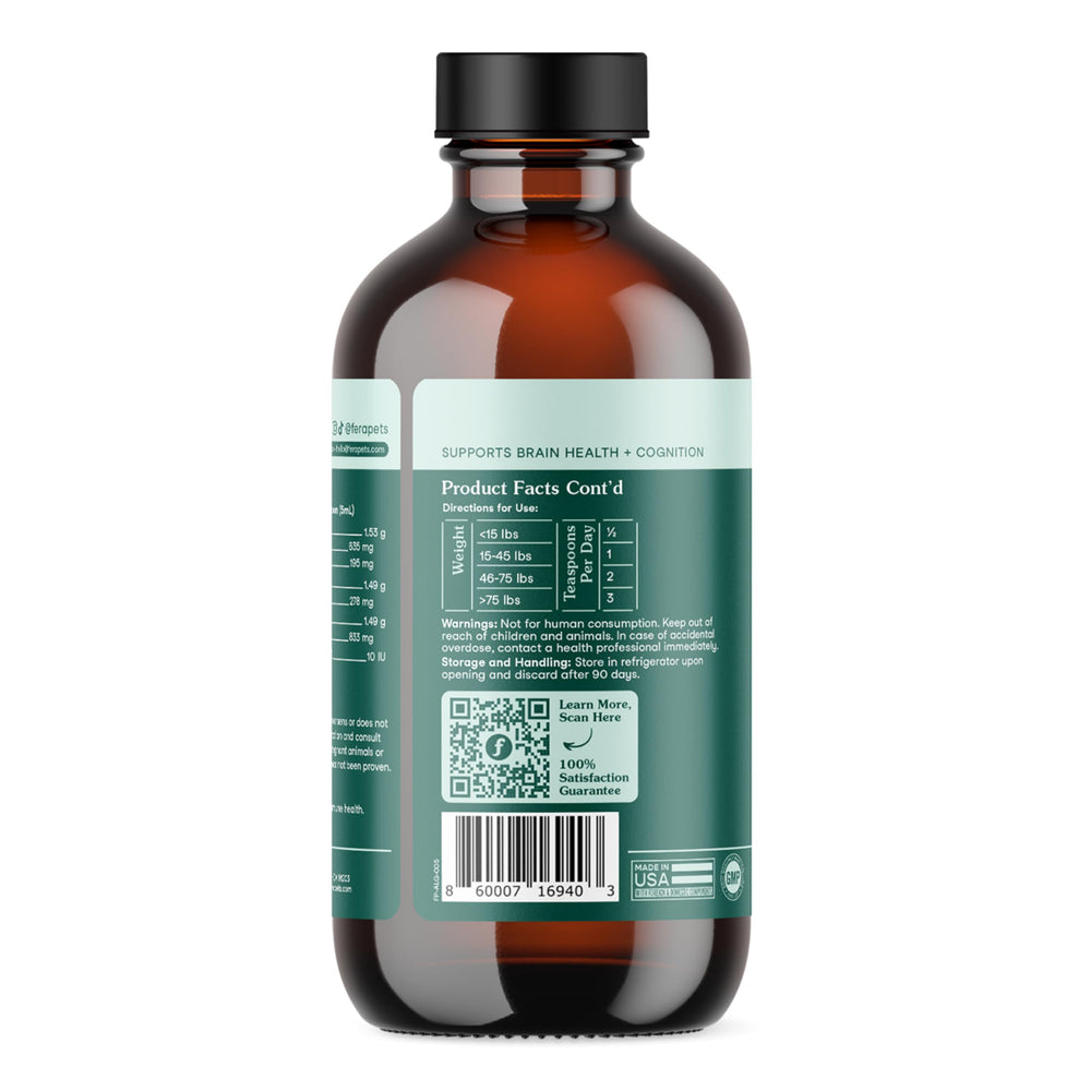 Fera Pets Algae Oil vitamin-e-illustration highlights antioxidant vitamin E benefits.