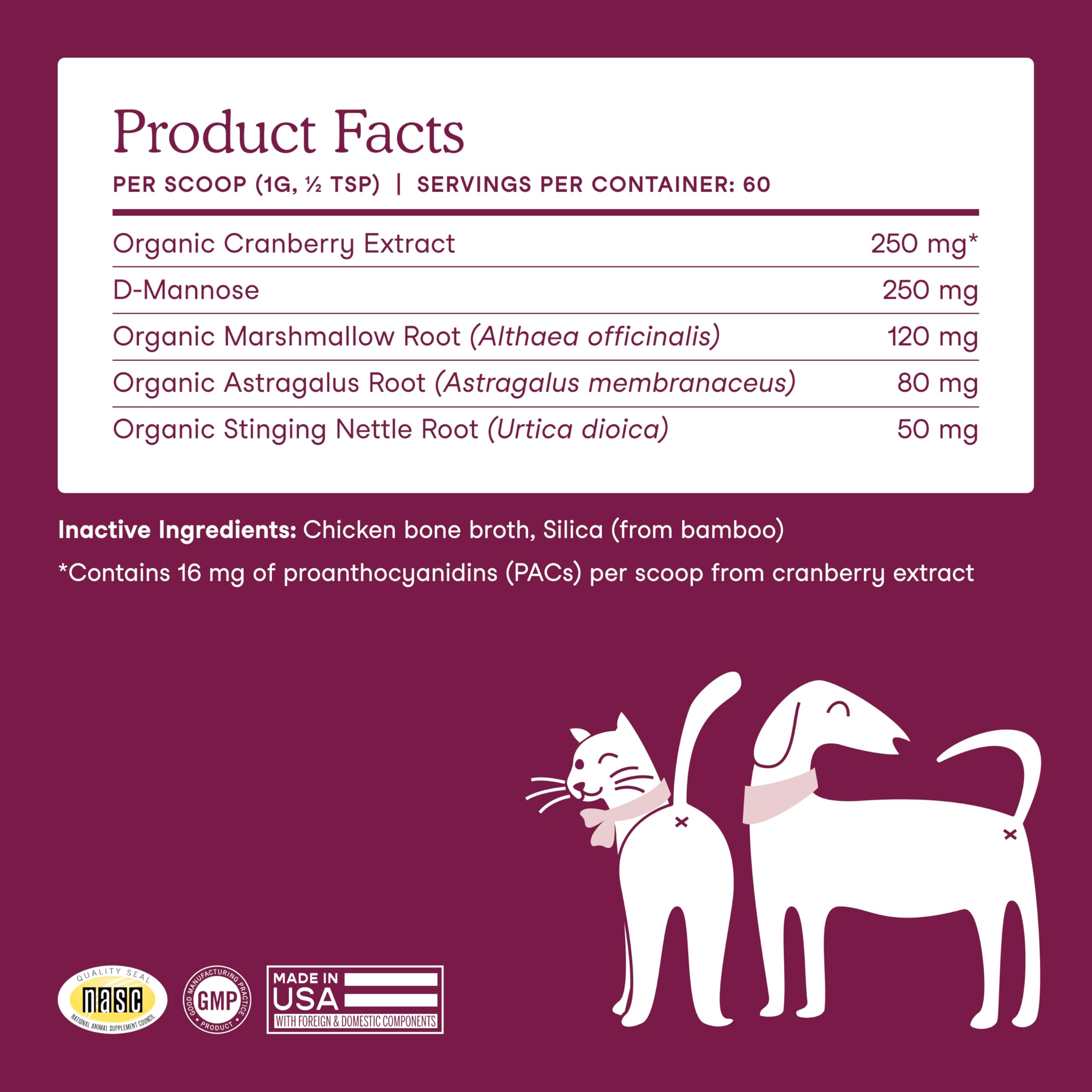 Fera Pets bladder-support-made-in-usa-packaging appeals to quality-conscious pet owners.