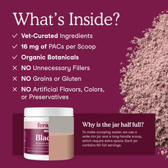 Fera Pets bladder-support-stinging-nettle-root-jar highlights a holistic approach to urinary wellness.