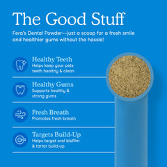 Fera Pets dental powder dog-cat-oralcare image highlights simple daily use.