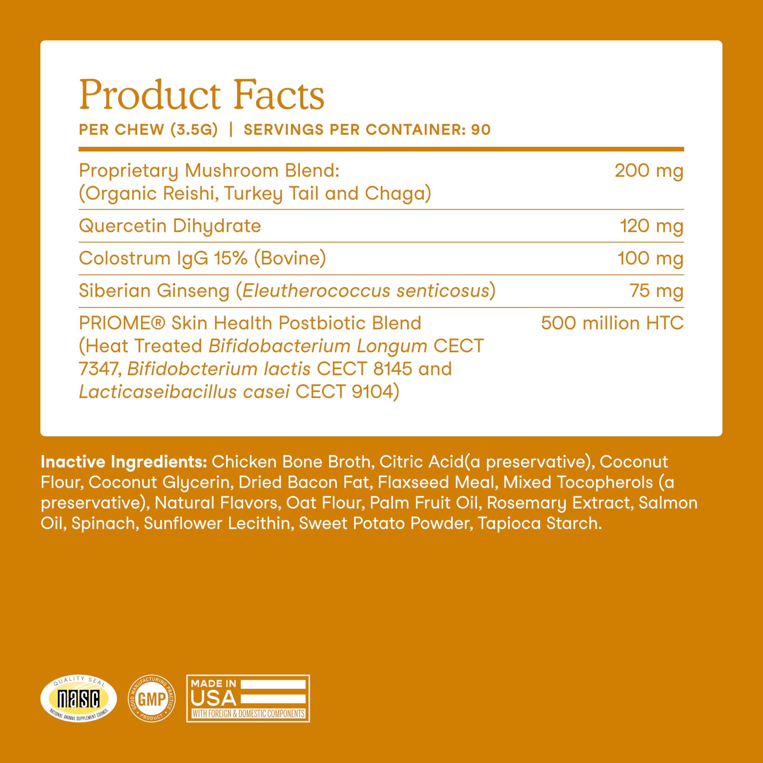 Fera Pets Dog Allergy Chews organic mushrooms illustration emphasizes premium ingredients
