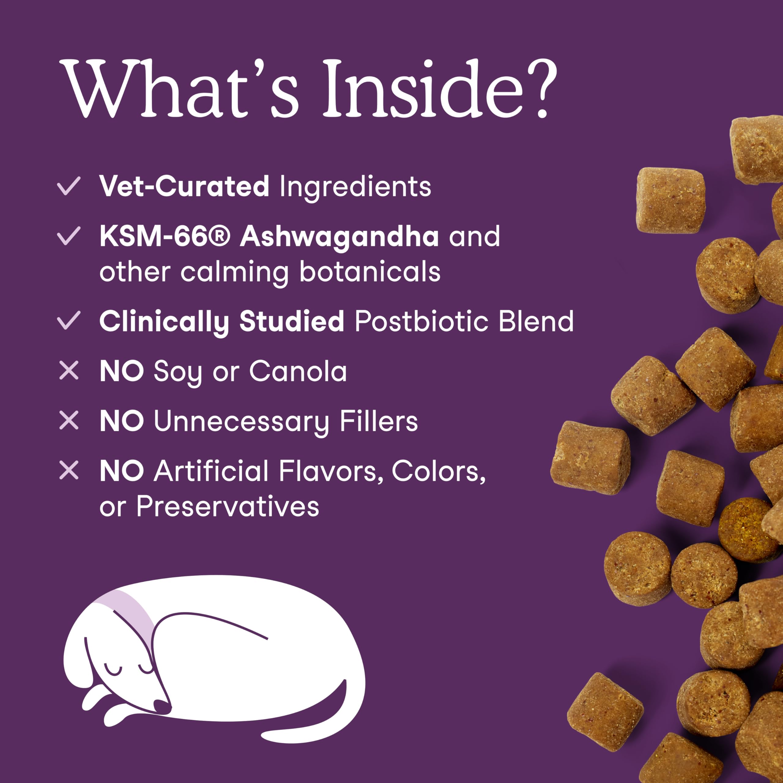 Fera Pets Dog Calming Chews ashwagandha-ksm66 ingredient highlight for mood support