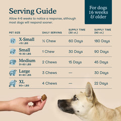 Fera Pets chews with glucosamine and chondroitin support joint mobility.