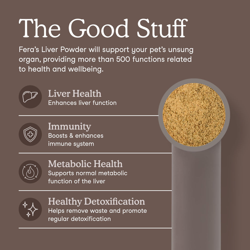 Fera Pets supplement ingredients image focuses on milk thistle and turmeric for holistic care