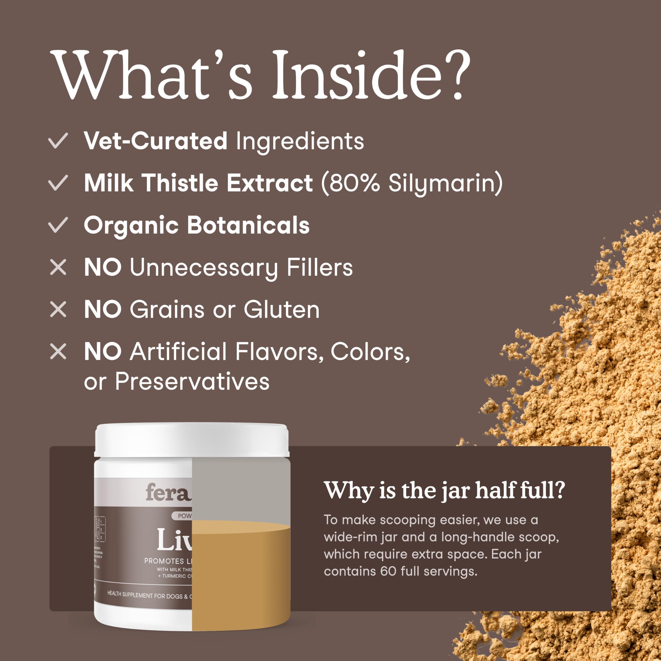 Fera Pets turmeric image shows potential anti-inflammatory support for healthy metabolism