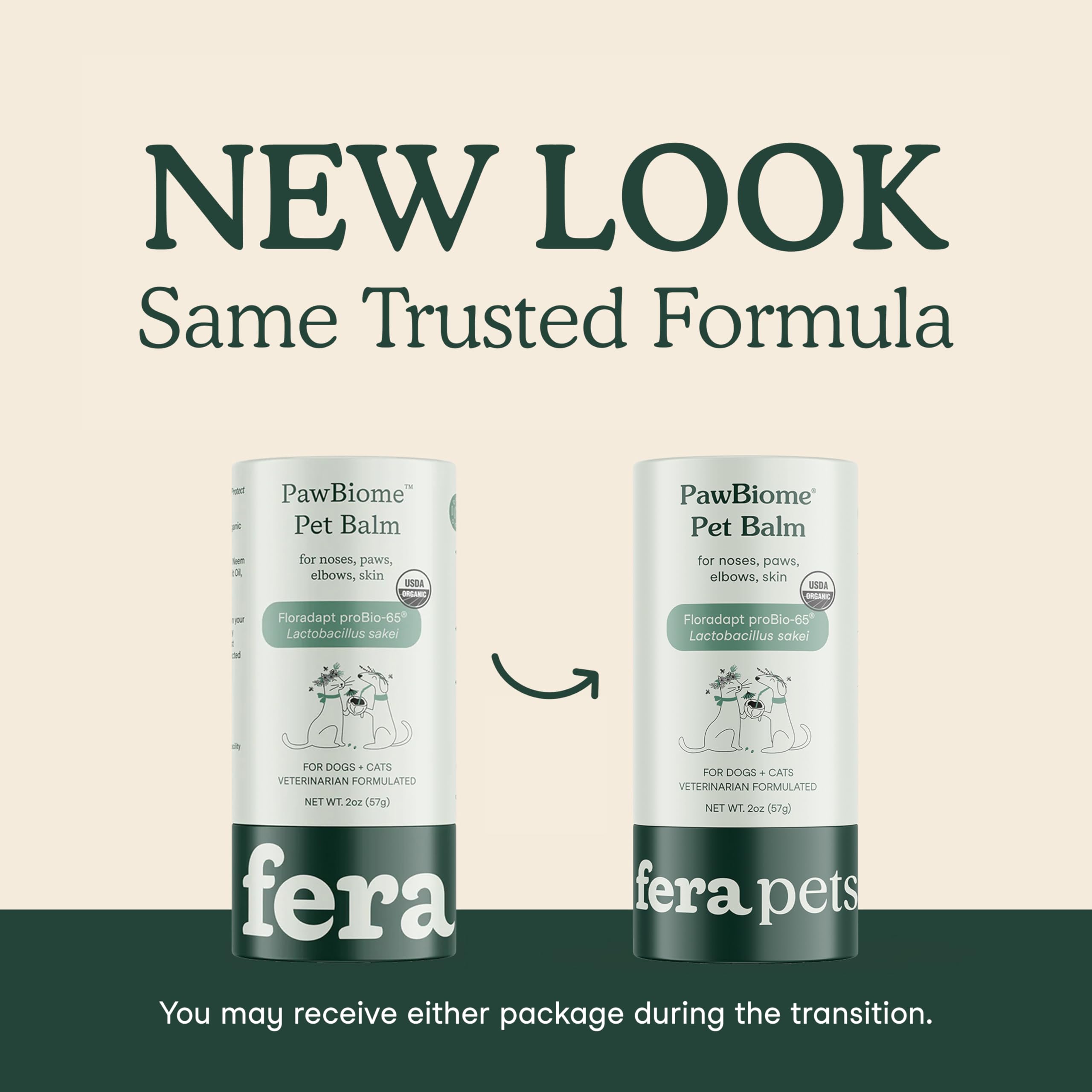 Fera Pets PawBiome Balm paw pad application for dry paw pads