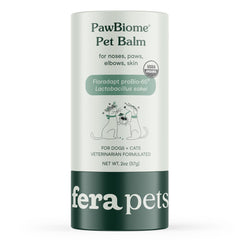 Fera Pets PawBiome Balm stick front view showing protective paw care for pets