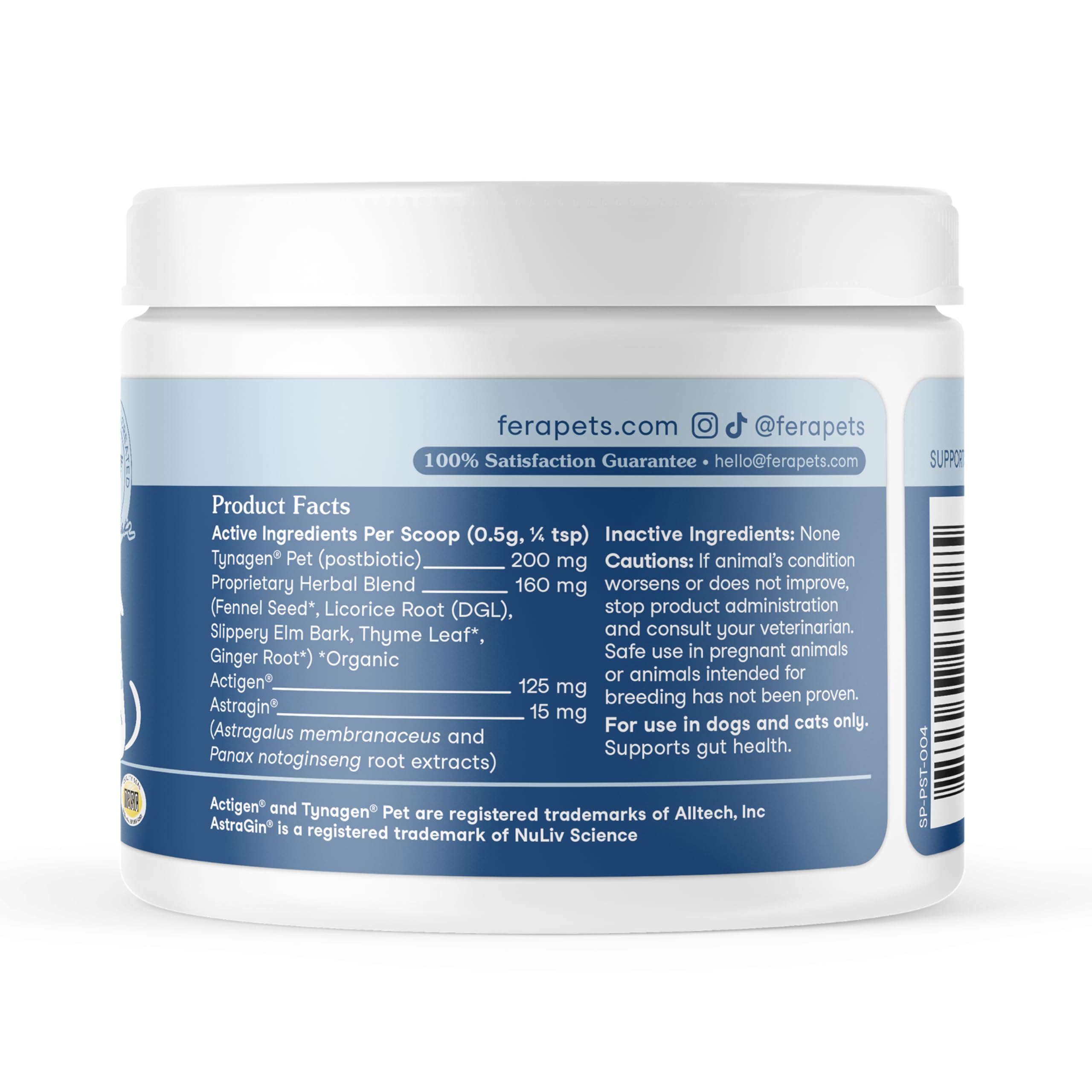 Fera Pets Postbiotics Plus Prebiotics in-use image shows topping for convenient feeding.
