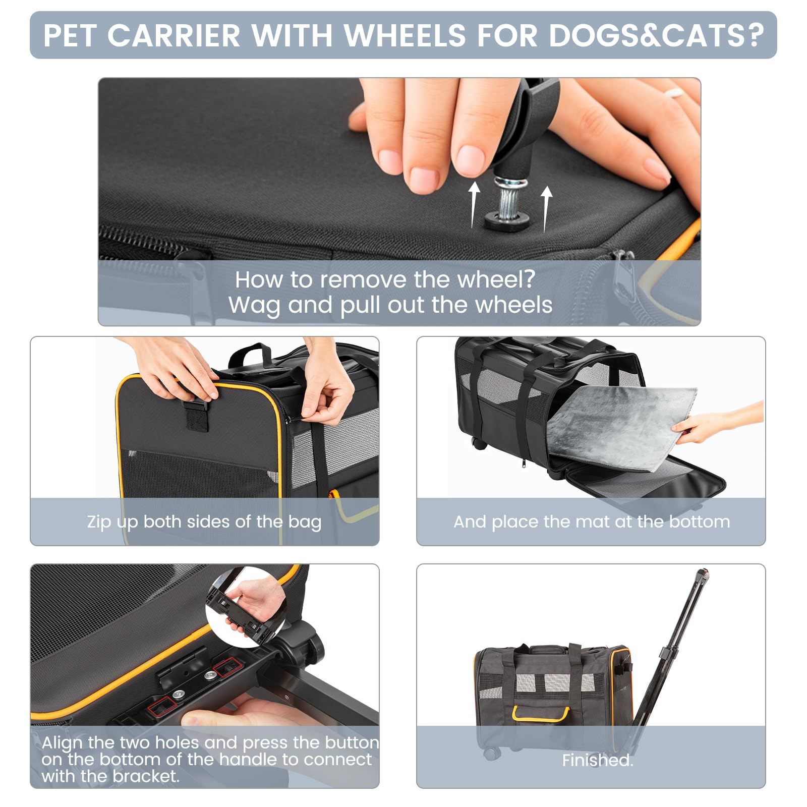 Ferrafay pet carrier side opening enables quick access on the go.
