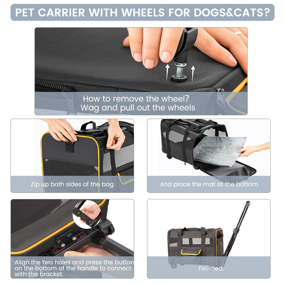 Ferrafay pet carrier side opening enables quick access on the go.